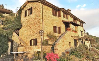 Antico casale in pietra ottocentesco ristrutturato in stile toscano sulle colline di Forte dei Marmi con vista litorale Versilia 6000 mq oliveto terrazzato 3 livelli taverna con camino cucina in muratura terrazze panoramiche zona giorno open space 3 matrimoniali dependance